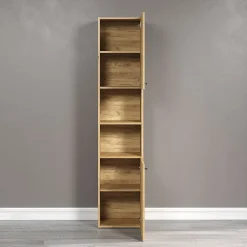 Calicosy Colonne de salle de bain rainurée 2 portes, 2 niches H186 cm - PUREBLISS