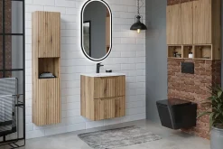 Furnidea Colonne de salle de bain suspendue 30 x 140 cm NOVA chêne Coast Evoke