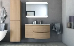 Colonne de salle de bain aspect bois naturel Vague 40 cm* Colonne De Salle De Bains