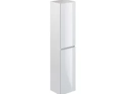T-Bath Colonne de salle de bain NELI 2 portes 140x30x27 cm blanc* Meuble De Salle De Bains Faible Profondeur