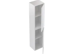 T-Bath Colonne de salle de bain NELI 2 portes 140x30x27 cm blanc* Meuble De Salle De Bains Faible Profondeur