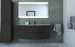 Colonne de salle de bain graphite mat Vague 40 cm