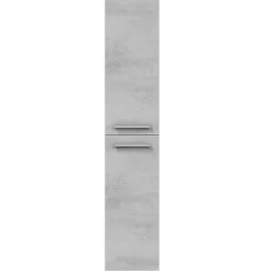 Vs Venta-Stock Colonne de salle de bain Alise 2 portes, couleur Ciment