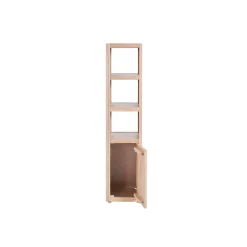 Hellin Colonne de salle de bain en chêne avec miroir 3 niche 1 porte - BOSTON