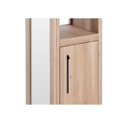 Hellin Colonne de salle de bain en chêne avec miroir 3 niche 1 porte - BOSTON