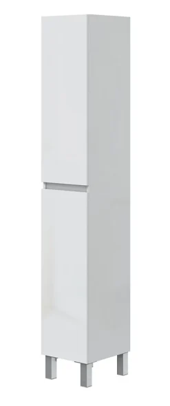 Pegane Colonne de salle de bain avec 2 portes sans poignée coloris blanc - Longueur 30 x Profondeur 35 x Hauteur 182 cm* Colonne De Salle De Bains