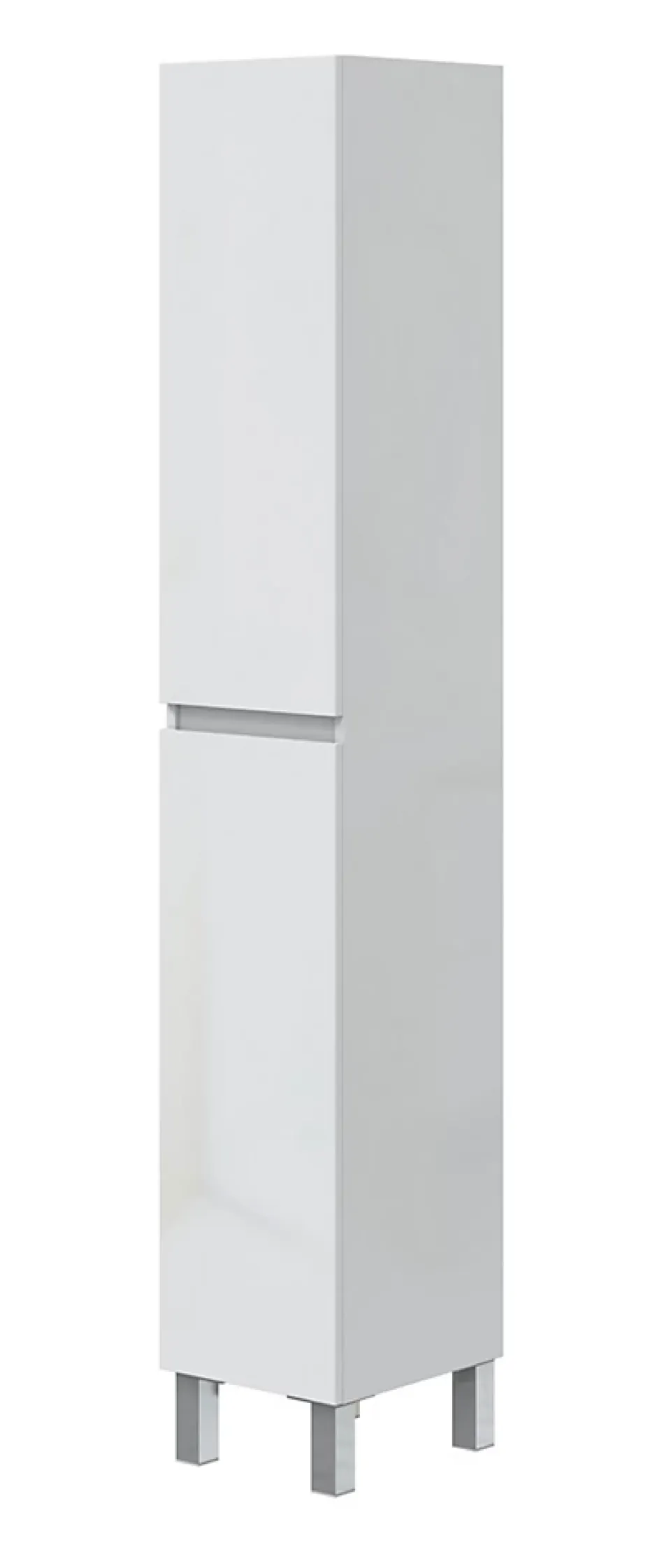 Pegane Colonne de salle de bain avec 2 portes sans poignée coloris blanc - Longueur 30 x Profondeur 35 x Hauteur 182 cm* Colonne De Salle De Bains
