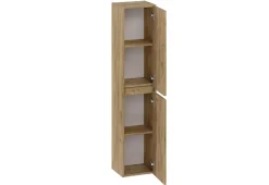 T-Bath Colonne de salle de bain CIMS 2 portes 140x30x27 cm chêne* Meuble De Salle De Bains Faible Profondeur