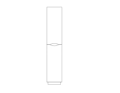 Ondee Colonne de salle de bains simple à poser H.180 x P. 30 x l.35 cm, décor bois, Palermo