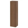 GoodHome Colonne de salle de bains effet noyer 2 portes l.40 x H.160 x P.36 cm Levanna
