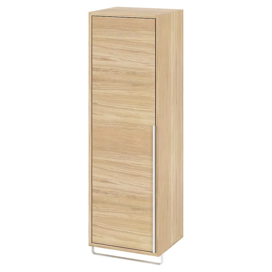 GoodHome Colonne de salle de bains suspendue avec porte-serviettes effet bois l.36 x H.115 x P.30 cm, Maza