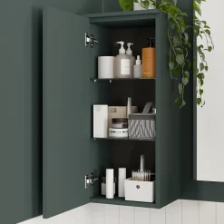 GoodHome Colonne de salle de bains l.35 x H.80 x P.30 cm vert forêt Kentia* Colonne De Salle De Bains