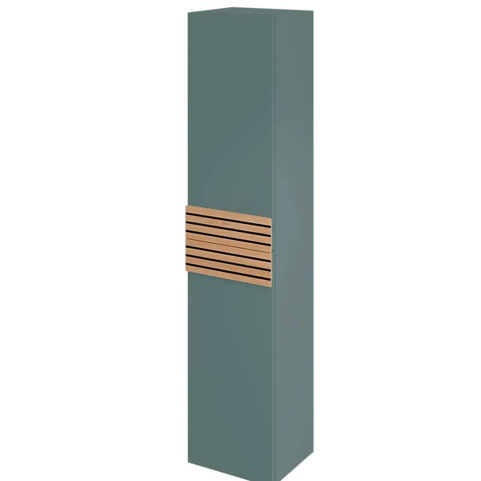 Decotec Colonne de salle de bains à suspendre 2 portes ouverture gauche l.35 x H.160 x P.31,2 cm vert toundra, Archi* Colonne De Salle De Bains