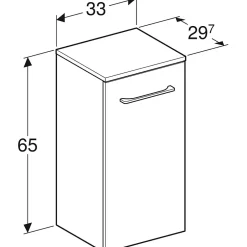Geberit Colonne de salle de bains H.65 cm bleu Selva* Colonne De Salle De Bains