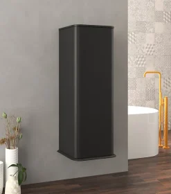 Baden Colonne de salle de bains à suspendre 1 porte H.123 cm, noir mat, IDRA* Colonne De Salle De Bains