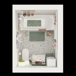 GoodHome Colonne de salle de bains suspendue avec porte-serviettes blanc mat l.36 x H.115 x P.30 cm, Maza
