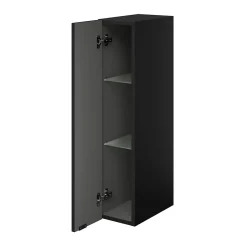 GoodHome Colonne de salle de bains suspendue faible largeur noir mat l.20 x H.90 x P.36 cm, Imandra* Colonne De Salle De Bains|Meuble De Salle De Bains Faible Profondeur