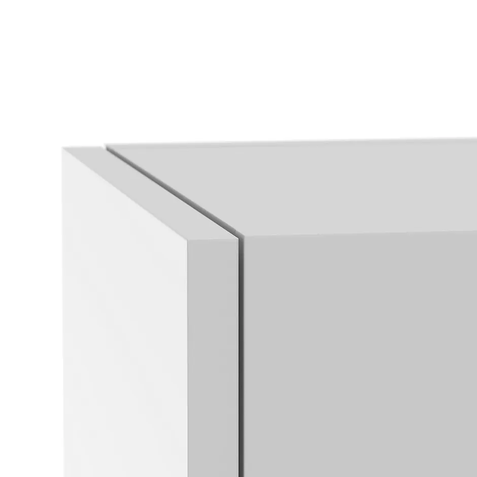 GoodHome Colonne de salle de bains l.35 x H.150 x P.30 cm blanc mat Kentia