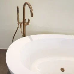 Essebagno Colonne de sol mécanique cuivre brossé pour baignoire ilot Charme II