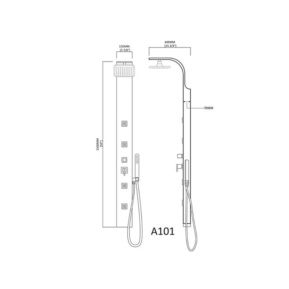 Distribain Colonne d'hydromassage A101 -