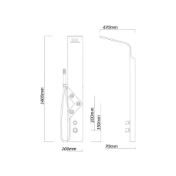 Distribain Colonne d'hydromassage A216-2 -* Colonne De Douche Hydromassante