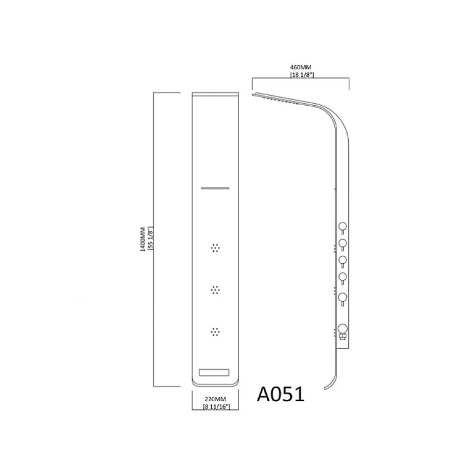 Distribain Colonne d'hydromassage A051 -* Colonne De Douche Hydromassante
