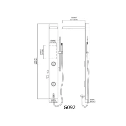 Distribain Colonne d'hydromassage G092 -* Colonne De Douche Hydromassante