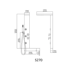 Distribain Colonne d'hydromassage S270 -* Colonne De Douche Hydromassante