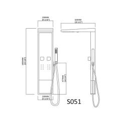 Distribain Colonne d'hydromassage S051B -* Colonne De Douche Hydromassante