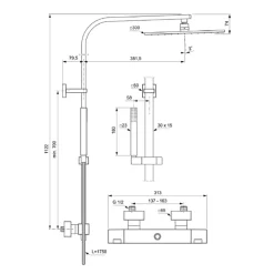 Ideal Standard Colonne douche thermostatique Ceratherm C100 + Nettoyant BRIOCHIN Ecocert* Colonne De Douche Thermostatique