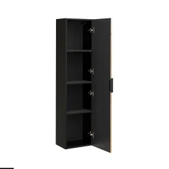 Otitec Colonne haute - 35 x 140 cm - 1 porte - Chêne Wotan - WOTANIA* Armoire De Salle De Bains