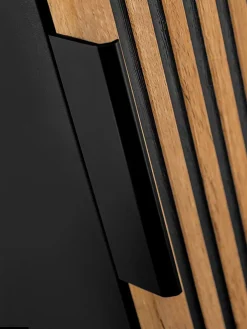 Otitec Colonne haute - 35 x 140 cm - 1 porte - Chêne Wotan - WOTANIA* Armoire De Salle De Bains
