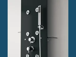 Kinedo Colonne Hydromassante AQUAGLASS en verre - AQUAGLASS Couleur Perle Noire