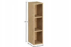 Furnidea Colonne murale ouverte pour salle de bains DALIA chêne cremona 20 x 80 cm* Colonne De Salle De Bains