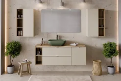 Furnidea Colonne murale ouverte pour salle de bains DALIA chêne cremona 20 x 80 cm* Colonne De Salle De Bains