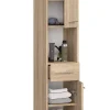 3xE Living Colonne salle de bain, 2 armoires, 1 tiroir, 140 x 30 x 30 cm, chêne sonoma* Armoire De Salle De Bains