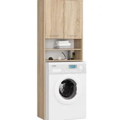 3xE Living Colonne salle de bain, 2 armoires, 140 x 30 x 30 cm, chêne sonoma