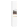 Sobuy Colonne Salle de Bain 2 Portes, Tiroir, Compartiment et étagères Réglables, BZR80-W,