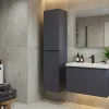 Top Bath COLONNE salle de bain Armoire de rangement APOLLO LAQUE GRIS GRIS KIT