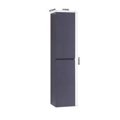 Top Bath COLONNE salle de bain Armoire de rangement APOLLO LAQUE GRIS GRIS KIT