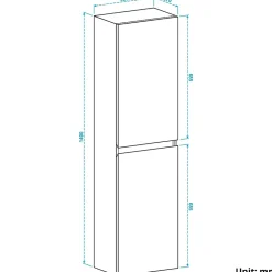 Lomazoo Colonne salle de bain Marbella chêne clair - 140cm* Colonne De Salle De Bains