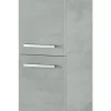 Pegane Colonne Salle de bain suspendue avec 2 portes décor béton - 150 x 30 x 25 cm