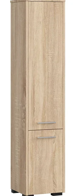Akord Furniture Factory Colonne salle de bains AKORD FIN Chêne Sonoma 30 cm 2 portes façade Chêne Sonoma 5 étagères 30x30x140 cm