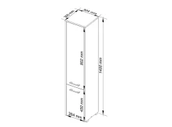 Akord Furniture Factory Colonne salle de bains AKORD FIN Blanche 30 cm 2 portes façade Blanche 5 étagères 30x30x140 cm* Colonne De Salle De Bains|Meuble De Salle De Bains Faible Profondeur