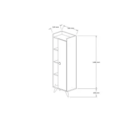 Pier Import Colonne salle de bains blanche, rangements mixtes MARFA