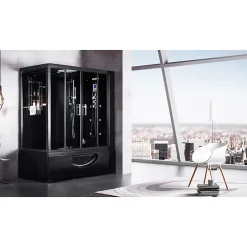 Archipel Combi Balneo douche Hammam CBH BLACK 179x97 - DROITE