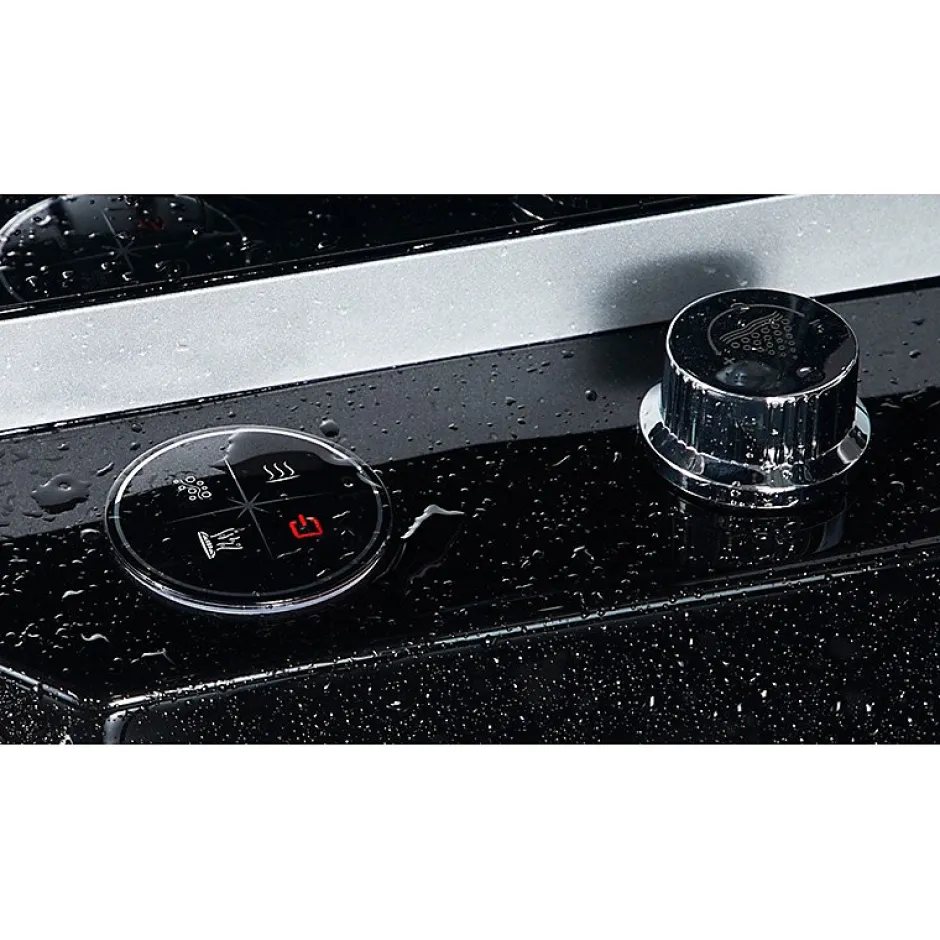 Archipel Combi Balneo douche Hammam CBH BLACK 179x97 - GAUCHE* Baignoire Balnéo