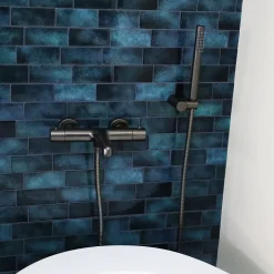 Essebagno Combiné support de douche gun métal 3 pièces Luisa