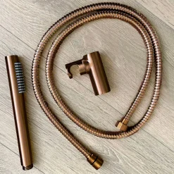 Essebagno Combiné support de douche cuivre brossé 3 pièces Luisa