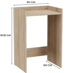 Autres COMO - Meuble de rangement pour machine à laver - Meuble SDB - 64x50x97.5 cm - Buanderie* Meuble De Salle De Bains Faible Profondeur
